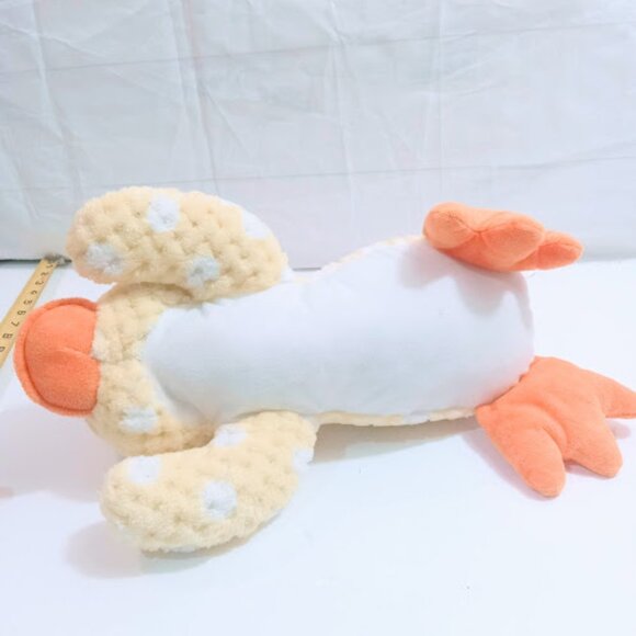 Yellow Duck Plush Stuffed Animal Toy Orange Laying Down Bow 15 in. Plush - Picture 6 of 9